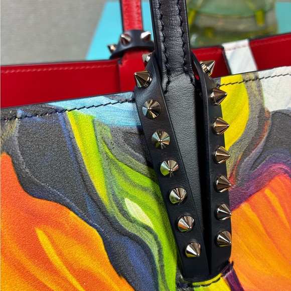 Christian Louboutin Silver Multi Floral Cabata Tote Bag - NWT Retail $1790 - Picture 7 of 15